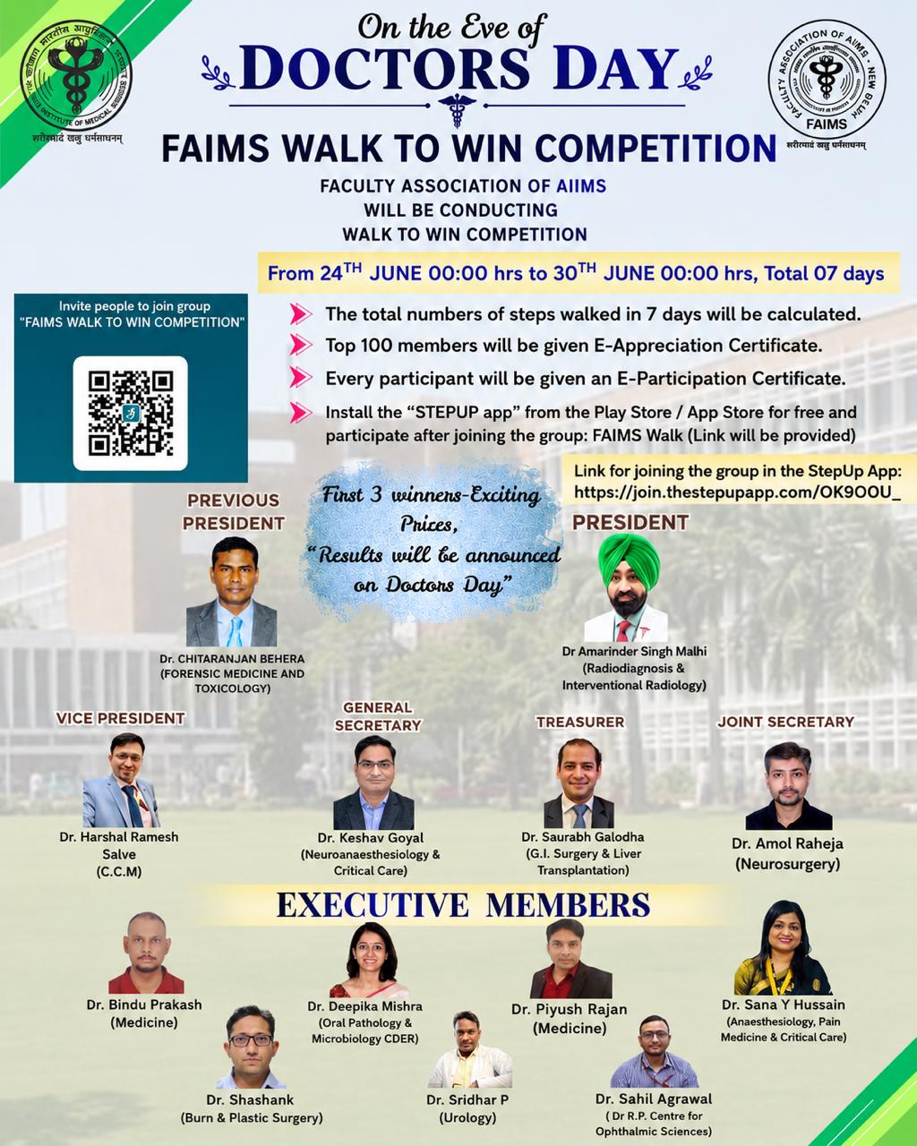 FAIMS Walk to Win – Walk Together, Stay Healthy, Celebrate Doctors’ Day